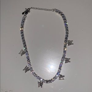 silver butterfly choker 💙 NWOT